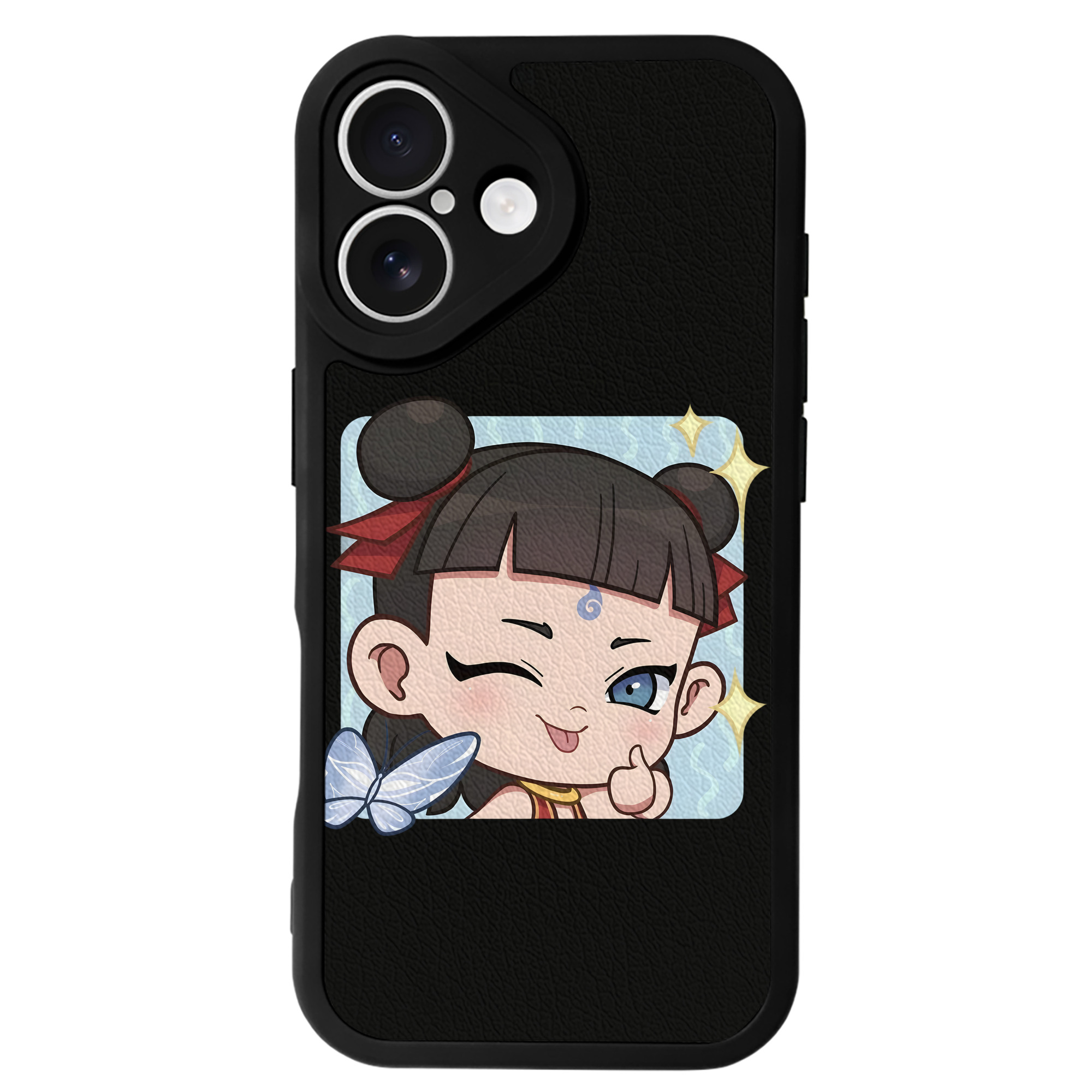 （画像用） Ne Zha 2 ナタ 魔童の大暴れ 【iPhone 16シリーズ対応】シリコンスマホケース（レザー調） 材質：シリコン